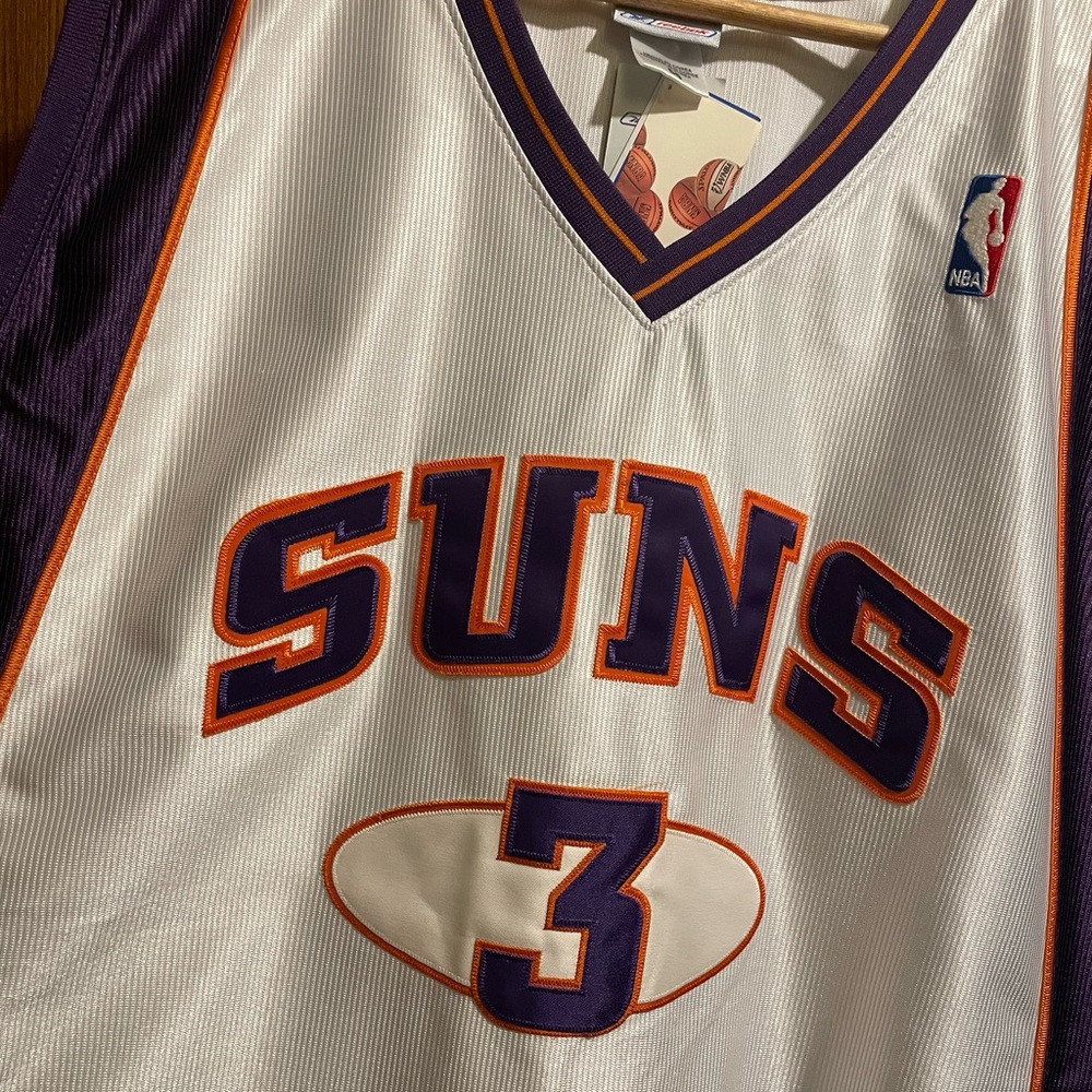 Vintage Reebok White and Purple Jersey with Orange Trim - Picture 7 of 10